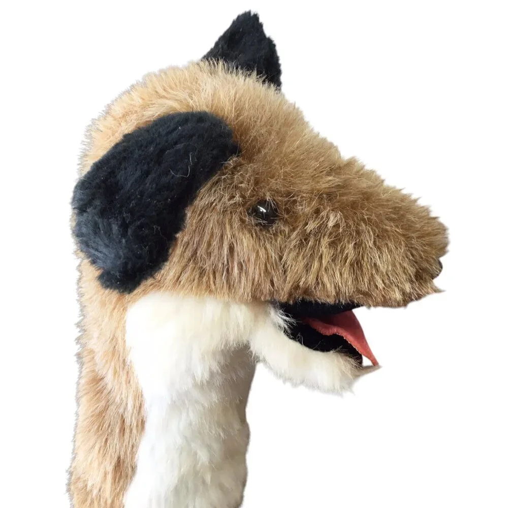 Vintage Toys by Daphne Hand Puppet Plush Wolf Dog 1980 Rare Head Cover Made USA